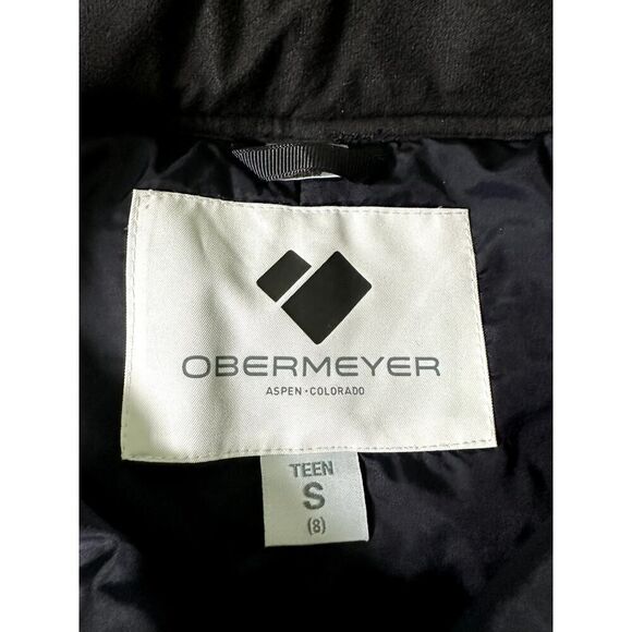 Obermeyer Ski Snowboard Pants Teen Size 8 Black Insulated Snow Outdoor Winter - Picture 9 of 12